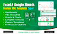 do custom excel spreadsheet,google sheets,macro,and template