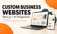 build custom nextjs business website with ai integration