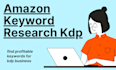 find kindle keyword and research category for KDP books