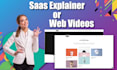create saas explainer and website video