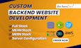 custom full stack backend web application developer node js website development