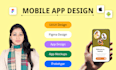 do mobile app UI designs, app mockups and UI UX in figma