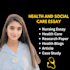 write professional health essay and social care essay