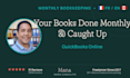 do monthly bookkeeping and catch up in quickbooks online