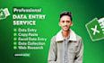 do fastest data entry copy paste and data cleaning