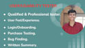 test your app, web, software and will give you honest review and feedback