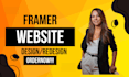 develop or design stuning framer website development and figma to framer