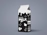 do milk, tea, rice, fast food packaging design label