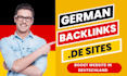 make 25 german backlinks from de germany high quality sites