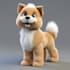 model 3d cute animal character cartoon, pixel art style 3d toy