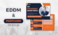 design modern postcard or eddm in 24 hours