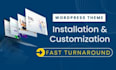 install and customize any themeforest or wordpress theme