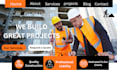 design construction website remodelling website in word press