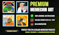crypto meme art, twitter banner, cartoon character, memecoin