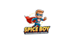 superhero spice boy restaurant logo design