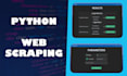 do web scraping and data scraping in python