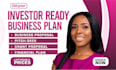 write business plan for investors, startups, and grants