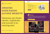 design a book author website or ebook website