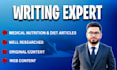 write and edit medical, nutrition and diet article
