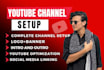 create and setup youtube channel