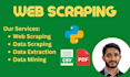 do web scraping, web automation, data scraping using selenium