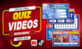 create custom trivia quiz videos for youtube, tiktok, shorts, reels