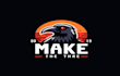 do, make, style, the, crow, bird, mascot logo design