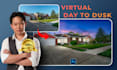 convert real estate photos from day to dusk, twilight
