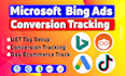 setup microsoft bing ads conversion tracking uet tag, outbrain conversion track