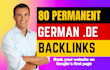 make 80 permanent german dofollow backlinks from de sites