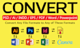 convert any files to indesign photoshop illustrator PDF eps PSD ai PPT
