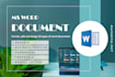 format, design, edit, create and fix microsoft word document