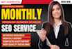 do complete monthly website on page technical and off page SEO backlinks service