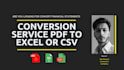 convert PDF or word to excel statements for bookkeeping