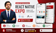develop expo react native mobile app for android and ios