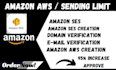 increase sending limit ses, amazon aws with verification