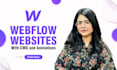 professionally develop webflow websites with cms and animations