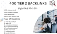 manually create 400 contextual tier 2 backlinks with high da