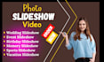 create wedding, birthday, memorial and event photo slideshow video