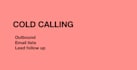 do b2b and b2c cold calling and appointment setting