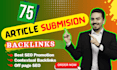 do article submission backlinks unique domains authority