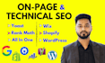 do wordpress on page and technical SEO via yoast, rankmath and aio