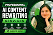 do ai proofreading and rewrite content humanize ai content