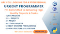do your urgent programming tasks and projects in c cpp java and python