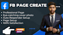 create and setup full optimized facebook business page