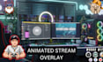 design animated twitch kick youtube vtuber stream overlay, vtuber model rigging