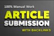 do 30 article submissions with backlink to help ranking