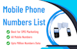 provide active mobile phone numbers list for sms marketing from any country