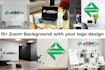 do office, zoom, and google meet background mockups