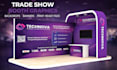 design 3d trade show booth or backdrop with print ready files
